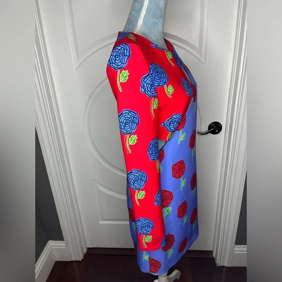 Versace Jeans Couture Roses Printed Cut-Out Crewneck Mini Dress - Picture 10 of 10